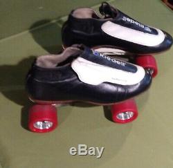 Riedell 395 skates black size 9.0 mens sure grip powerplus wheels