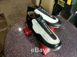 Riedell 395 skates black size 9.0 mens sure grip powerplus wheels