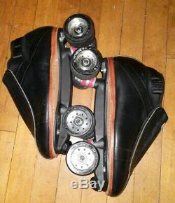 Riedell 395 skates black size mens 10.5 black zodiac wheels bones Swiss bearings