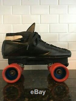 Riedell 595 Quad Boot 8.5 Roller Skates Black Diamond Shaman wheels Bones