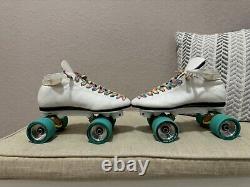 Riedell 595 Speed Skates Size 6 1/2 N Extremely Rare White