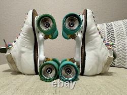 Riedell 595 Speed Skates Size 6 1/2 N Extremely Rare White