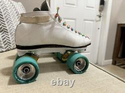 Riedell 595 Speed Skates Size 6 1/2 N Extremely Rare White