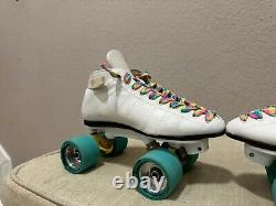 Riedell 595 Speed Skates Size 6 1/2 N Extremely Rare White