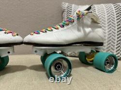 Riedell 595 Speed Skates Size 6 1/2 N Extremely Rare White