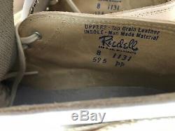 Riedell 595 White Roller Skate Boots Men's Size 8