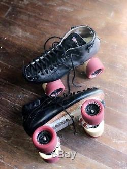 Riedell 595 size 5.5 with metal plates and wheels