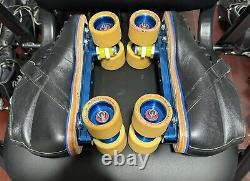 Riedell 695 Colorlab Men's Sz 12.5 With Power Trac Plates Roller Skates