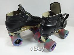 Riedell 695 Skates Men's Black Size 6.5 Laser Plate Speed Jam Roller Derby Skate