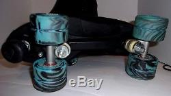 Riedell 795 Quad Speed Roller skates Radar Evo Wheels Mens size 14