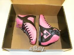 Riedell AR1 Antik Roller Skate Boots Custom Pink, Black Size 6 1/2 NEW