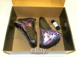 Riedell AR1 Antik Roller Skate Boots Custom Purple, Black, Silver Size 6 NEW