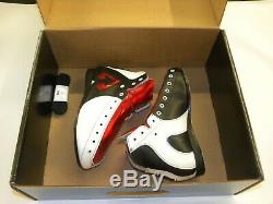Riedell AR1 Antik Roller Skate Boots Custom White, Black, Red Size 5 NEW