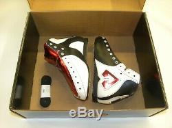Riedell AR1 Antik Roller Skate Boots Custom White, Black, Red Size 5 NEW