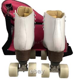 Riedell Angel Roller Skates Size 10 Womens #111 RC Medallion Plus Wheels withBag