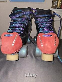 Riedell Antik AR1 Quad Skates Size 7 Powerdyne Revenge Plates 62mm Lumnous