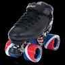 Riedell BLACK R3 Patriot Speed roller skates PowerDyne