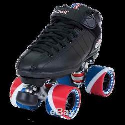 Riedell BLACK R3 Patriot Speed roller skates PowerDyne