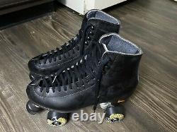 Riedell Black Boot Sure Grip Competitor 6L 6R Roller Skates Size 9 READ