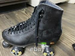 Riedell Black Boot Sure Grip Competitor 6L 6R Roller Skates Size 9 READ
