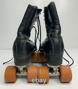 Riedell Black Leather Roller Skates Douglass Snyder Mens Size 9