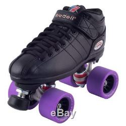 Riedell Black R3 Demon EDM Roller Derby Speed Skates