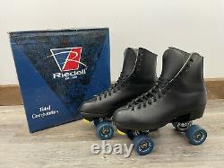 Riedell Black Total Competition RC Medallion Plus Wheel Roller Skates Mens 11