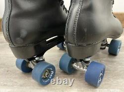 Riedell Black Total Competition RC Medallion Plus Wheel Roller Skates Mens 11