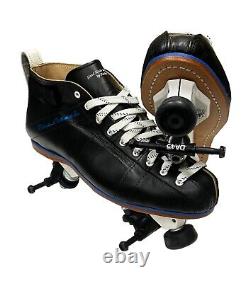 Riedell Blue Streak Roller Skate Boot with Avenger Magnesium Plate Men's Size 12