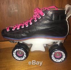 Riedell Blue Streak Roller Skates Chicks In Bowl Sliders Size 5 1/2