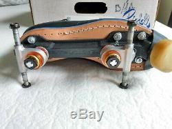 Riedell Blue Streak Roller Skates Size 7 with Reactor Fuse Plates Barely Used