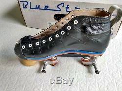 Riedell Blue Streak Roller Skates Size 7 with Reactor Fuse Plates Barely Used