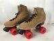 Riedell Brown Suede Roller Skates Size 6