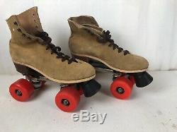 Riedell Brown Suede Roller Skates Size 6