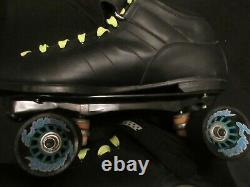 Riedell Carrera Roller Skate Speed Quads 4x4 Size 14 With Cosmic 95a And