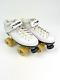 Riedell Carrera Roller Skates Size 4 womens Speed Skates artistic bones wheels