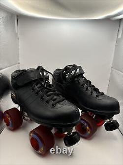 Riedell Carrera Speed Skates 105B/#2 Men's 6 Black Probe Sure Grip Kryptonics