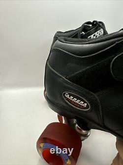 Riedell Carrera Speed Skates 105B/#2 Men's 6 Black Probe Sure Grip Kryptonics