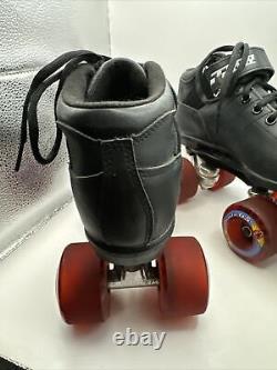 Riedell Carrera Speed Skates 105B/#2 Men's 6 Black Probe Sure Grip Kryptonics