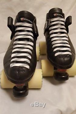 Riedell Carrera Speed Skates Derby Quads Size 8 Women's 9 Backspin Deluxe Wheel