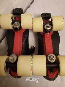 Riedell Carrera Speed Skates Derby Quads Size 8 Women's 9 Backspin Deluxe Wheel