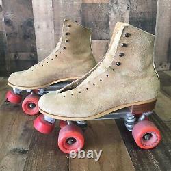 Riedell Classic Suede Roller Skates 130M Powell Bones Wheels Mens 9