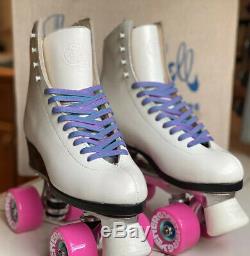 Riedell Custom Outdoor Roller Skates withRadar Energy 78A Wheels, W 5 (Moxi Maker)