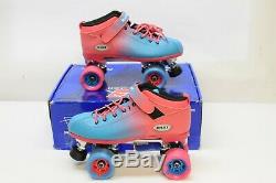 Riedell Dart Ombre Pink Blue Fade Rollerskates Quad Skates Med Width Size 9 Mens
