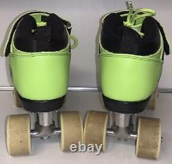 Riedell Dart Ombre Roller Skates Green/Black Fade Sz 8 ROLLERBONES 57MM 2 Tools