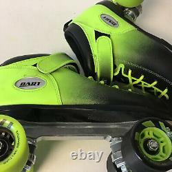 Riedell Dart Ombre Skates Green/Black Size 8 (Z02C)