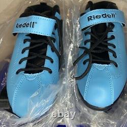 Riedell Dart light blue size 6 Roller Speed Skates 62mm dart wheels size 7plate