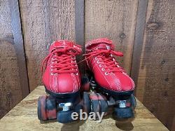 Riedell Diablo RED High Speed Roller Derby Skates Size 9