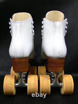 Riedell EMERALD Quad Roller Skates Sure Grip Plates Bones Wheels Swiss Girls 13