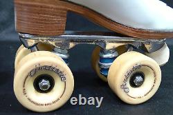 Riedell EMERALD Quad Roller Skates Sure Grip Plates Bones Wheels Swiss Girls 13